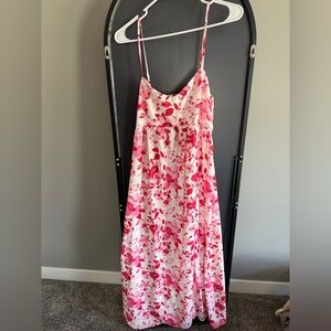Cupshe Pink Floral Maxi Dress